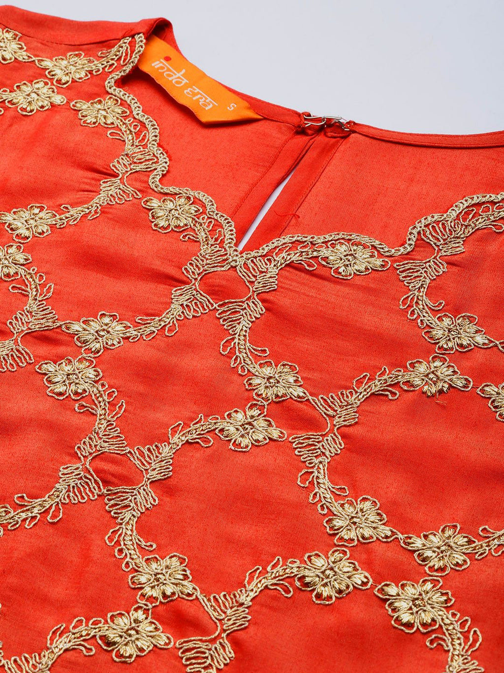 Indo Era Floral Embroidered Kurta with Trousers & With Dupatta - Distacart