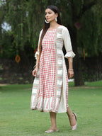 Juniper Women's Ivory Rayon Printed A-Line Dress - Distacart