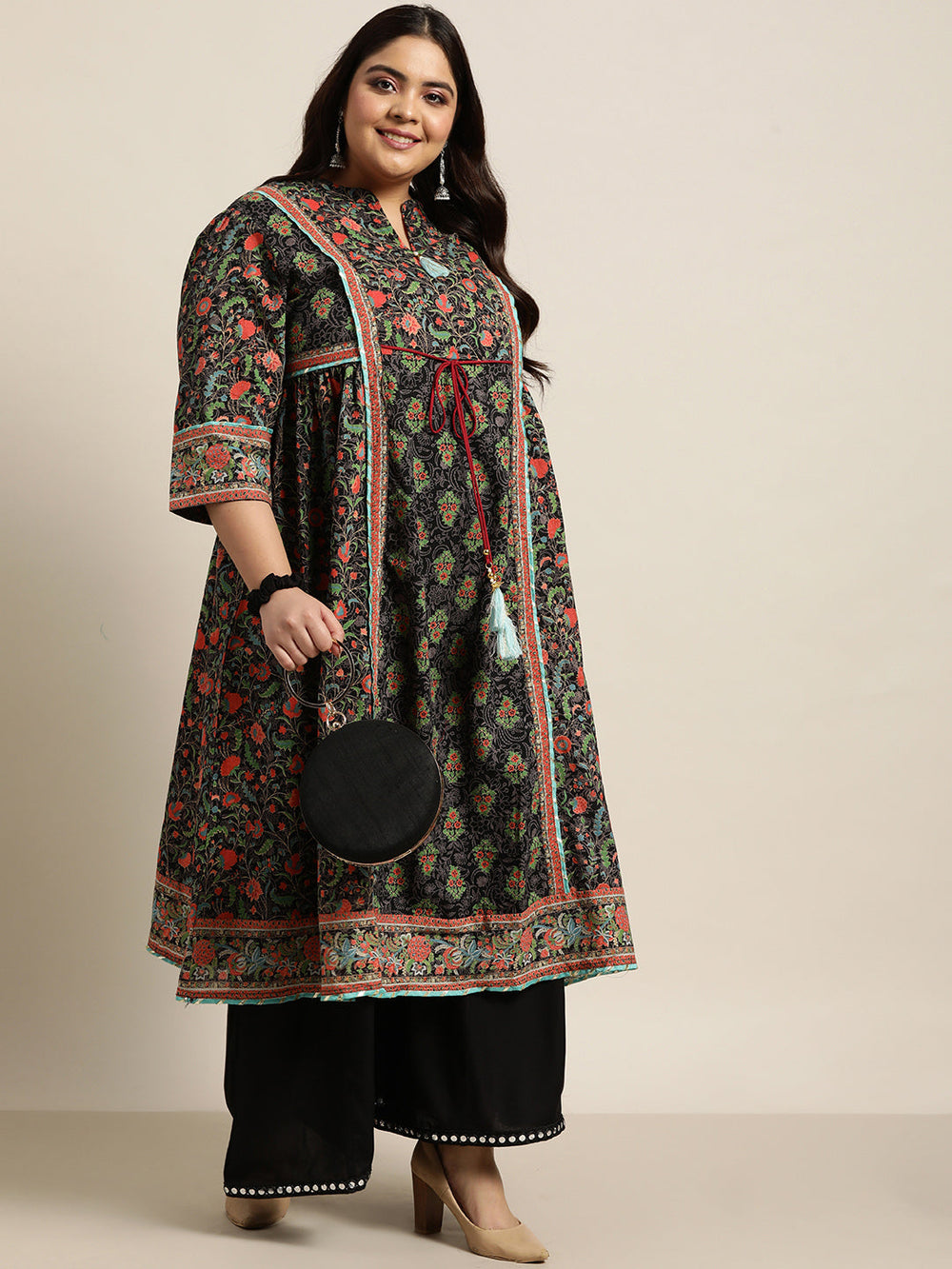 Juniper Women`s Black Rayon Daily Wear Solid Flared Palazzo - Distacart