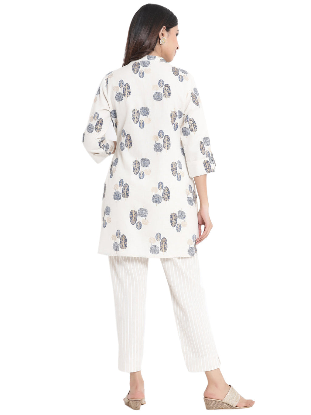 Juniper Women Natural Cotton Flex Printed High-Low Kurta - Distacart