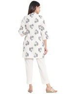 Juniper Women Natural Cotton Flex Printed High-Low Kurta - Distacart