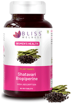 Bliss Welness Women's Wellness Shatavari Biopiperine Veg Tablet