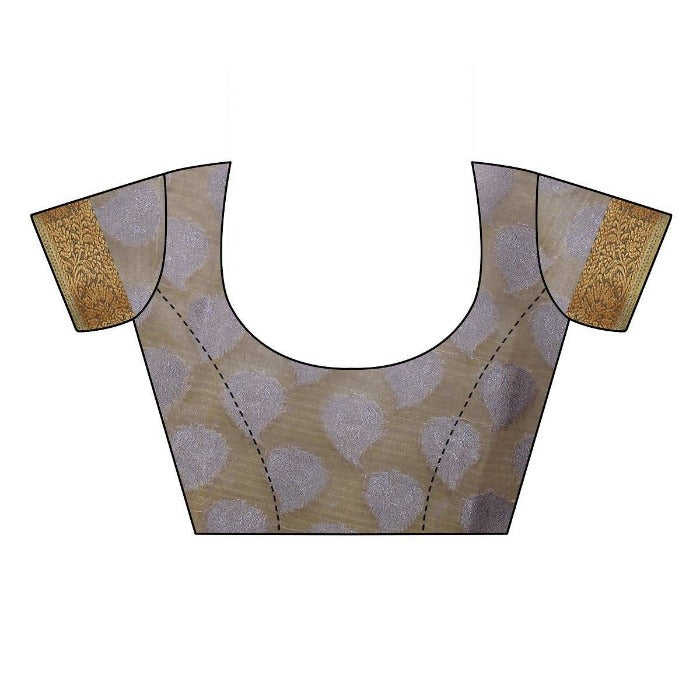 Vamika Yellow Jari Work Cotton Silk Blouse