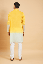 Lahza Yellow Ombre Kurta by Hilo Design