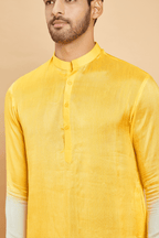 Lahza Yellow Ombre Kurta by Hilo Design