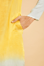 Lahza Yellow Ombre Kurta by Hilo Design