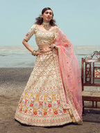 Myra White Georgette Embroidered Designer Lehenga Choli