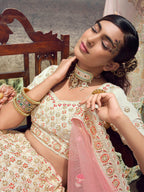 Myra White Georgette Embroidered Designer Lehenga Choli