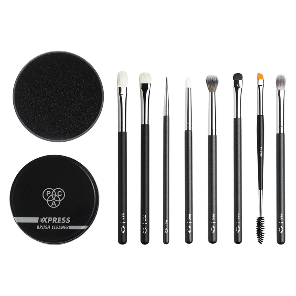 PAC Studio Eye Series Brush Set (8 Brushes) with Cleaner Combo