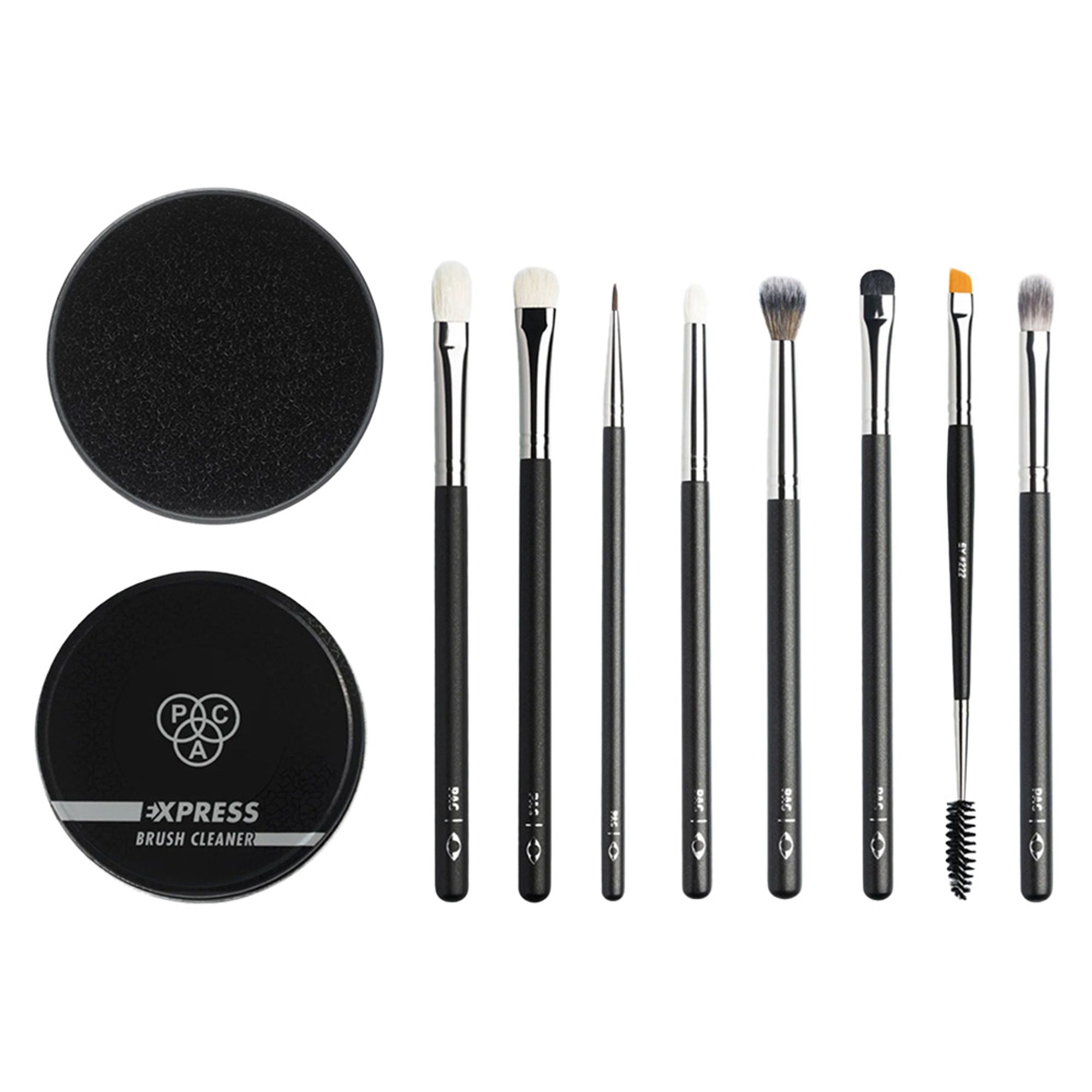 PAC Studio Eye Series Brush Set (8 Brushes) with Cleaner Combo