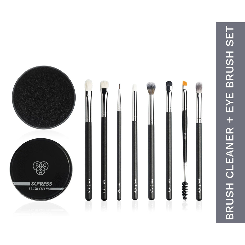 PAC Studio Eye Series Brush Set (8 Brushes) with Cleaner Combo