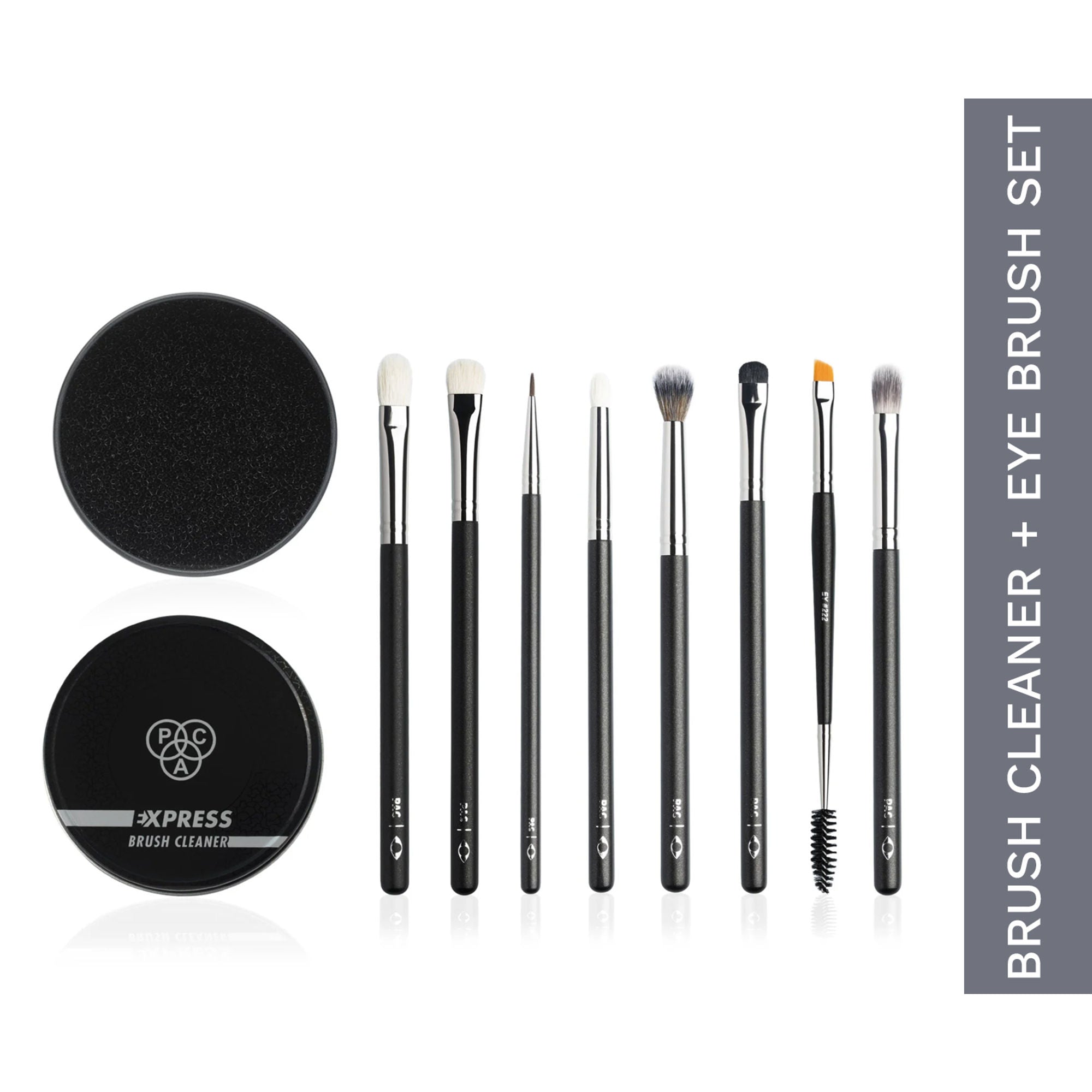 PAC Studio Eye Series Brush Set (8 Brushes) with Cleaner Combo
