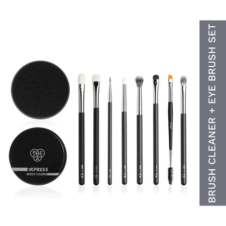 PAC Studio Eye Series Brush Set (8 Brushes) with Cleaner Combo