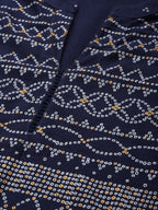 Juniper Womens Indigo Rayon Slub Placement Printed A Line Kurta - Distacart