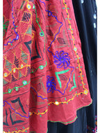 Myra Black Viscose Rayon and Cotton Embroidered with Print Designer Lehenga