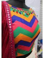 Myra Pearl White Viscose Rayon and Cotton Embroidered with Print Designer Lehenga