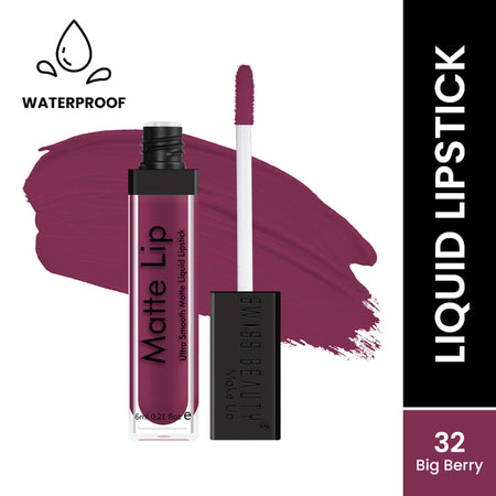 Swiss Beauty Ultra Smooth Matte Liquid Lipstick - 32 Big Berry