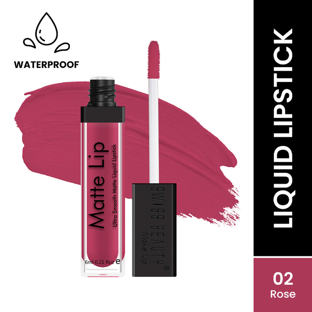 Swiss Beauty Ultra Smooth Matte Liquid Lipstick - 2 Rose