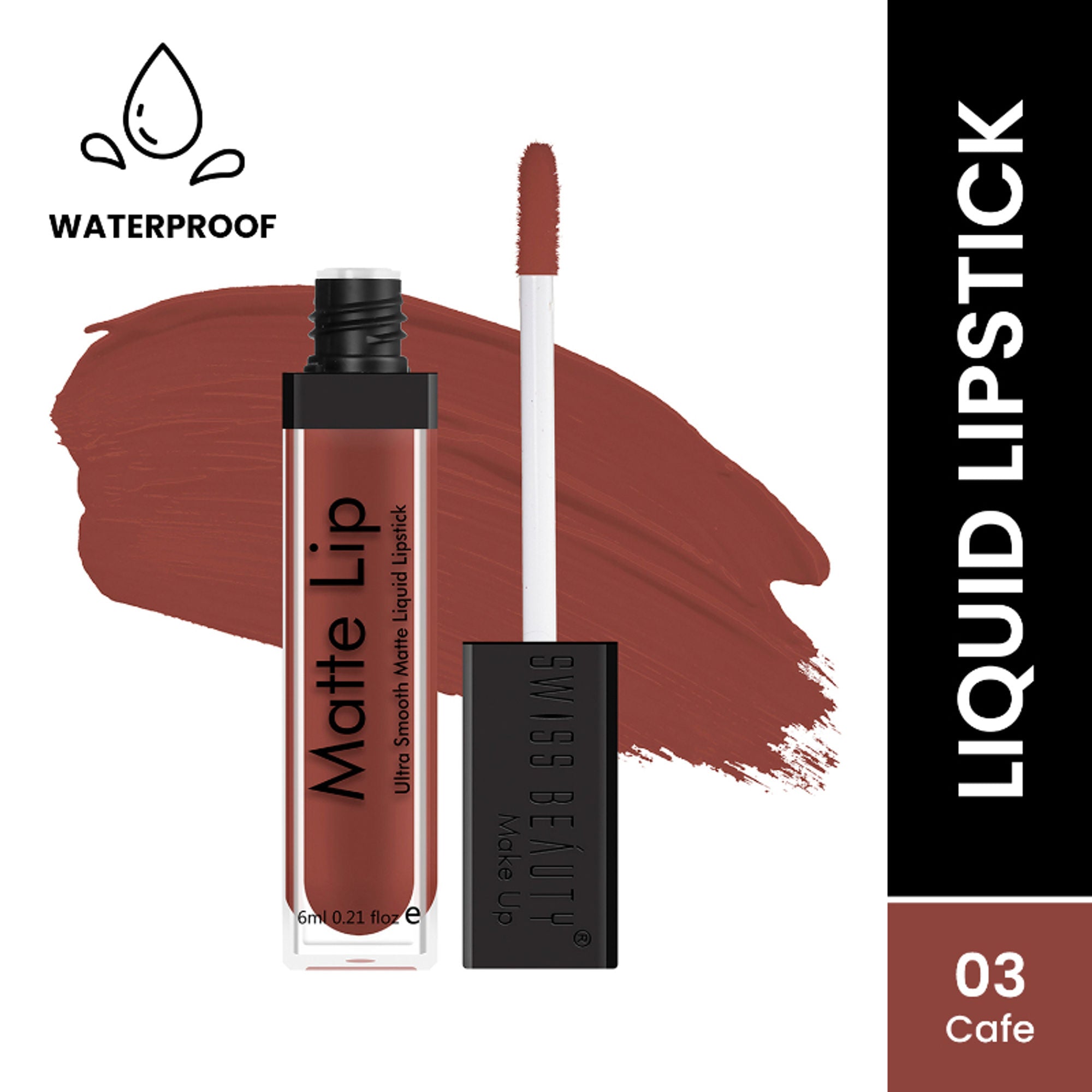 Swiss Beauty Ultra Smooth Matte Liquid Lipstick - 3 Caf