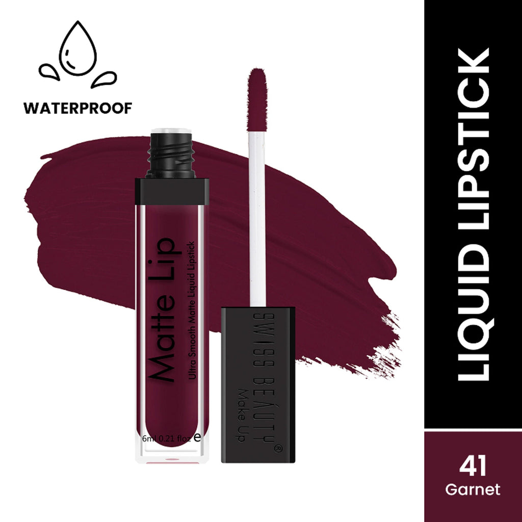 Swiss Beauty Ultra Smooth Matte Liquid Lipstick - 41 Garnet