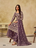 Anaita Purple Heavy Net Suit With Embroidery Work - Distacart