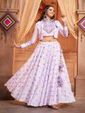 Myra Lovender Koti Style Cotton Embroidered Designer Navratri Special Lehenga