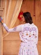 Myra Lovender Koti Style Cotton Embroidered Designer Navratri Special Lehenga
