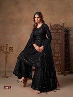 Anaita Black Net Sharara Suit With Heavy Sequin Work - Distacart