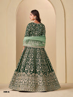 Anaita D Green Velvet Anarkali Suits With Heavy Embroidery Work - Distacart