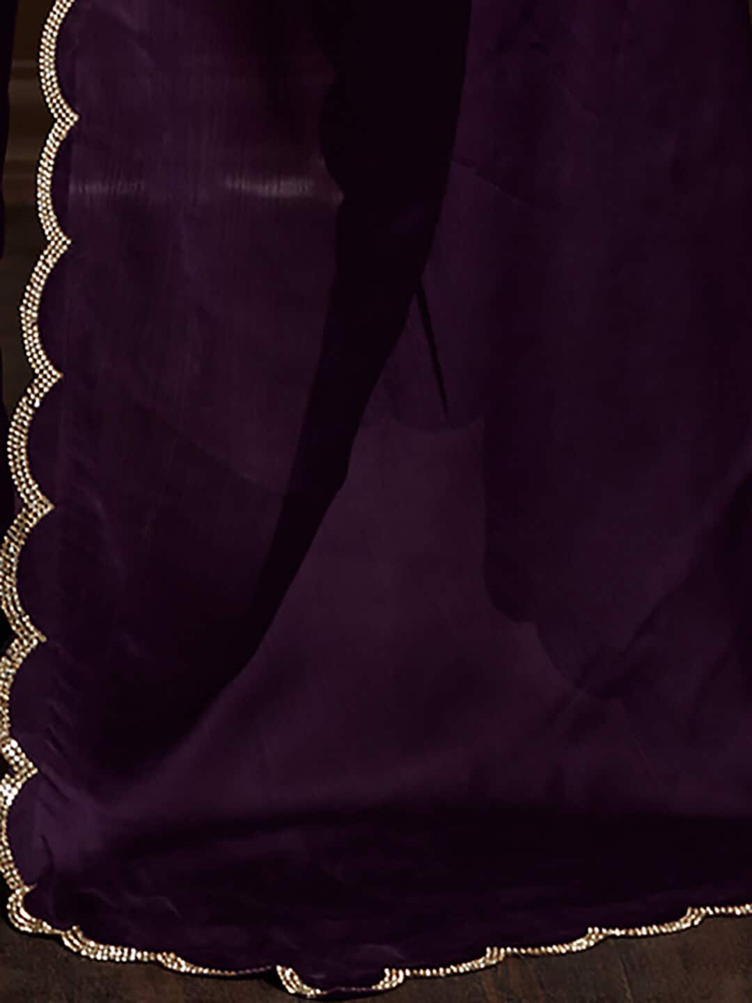 Saree Mall Embellished Border Pure Chiffon Sarees - Distacart