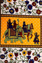 Vamika Printed Cotton Yellow Color Beautiful Bedsheet With Pillow Covers (LEOC_HTHY_Y)