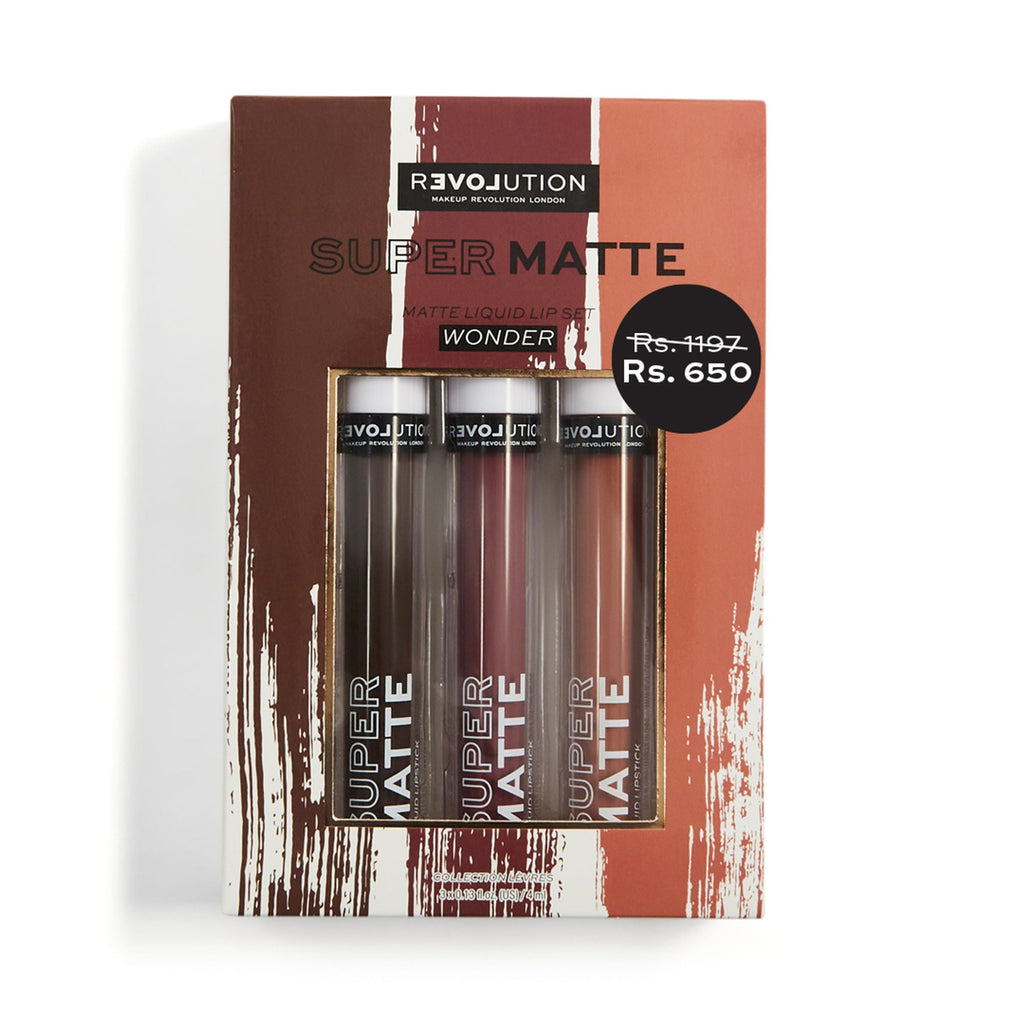 Makeup Revolution Relove Supermatte Liquid Lip Set - Wonder