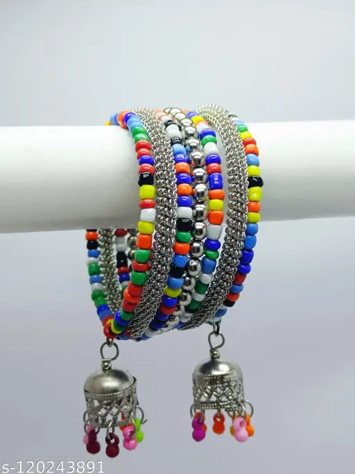 Tehzeeb Creations Women's Multi Colour Oxidised Openable Bangle - Distacart