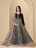 Anaita Black Velvet Anarkali Suits With Heavy Embroidery Work - Distacart