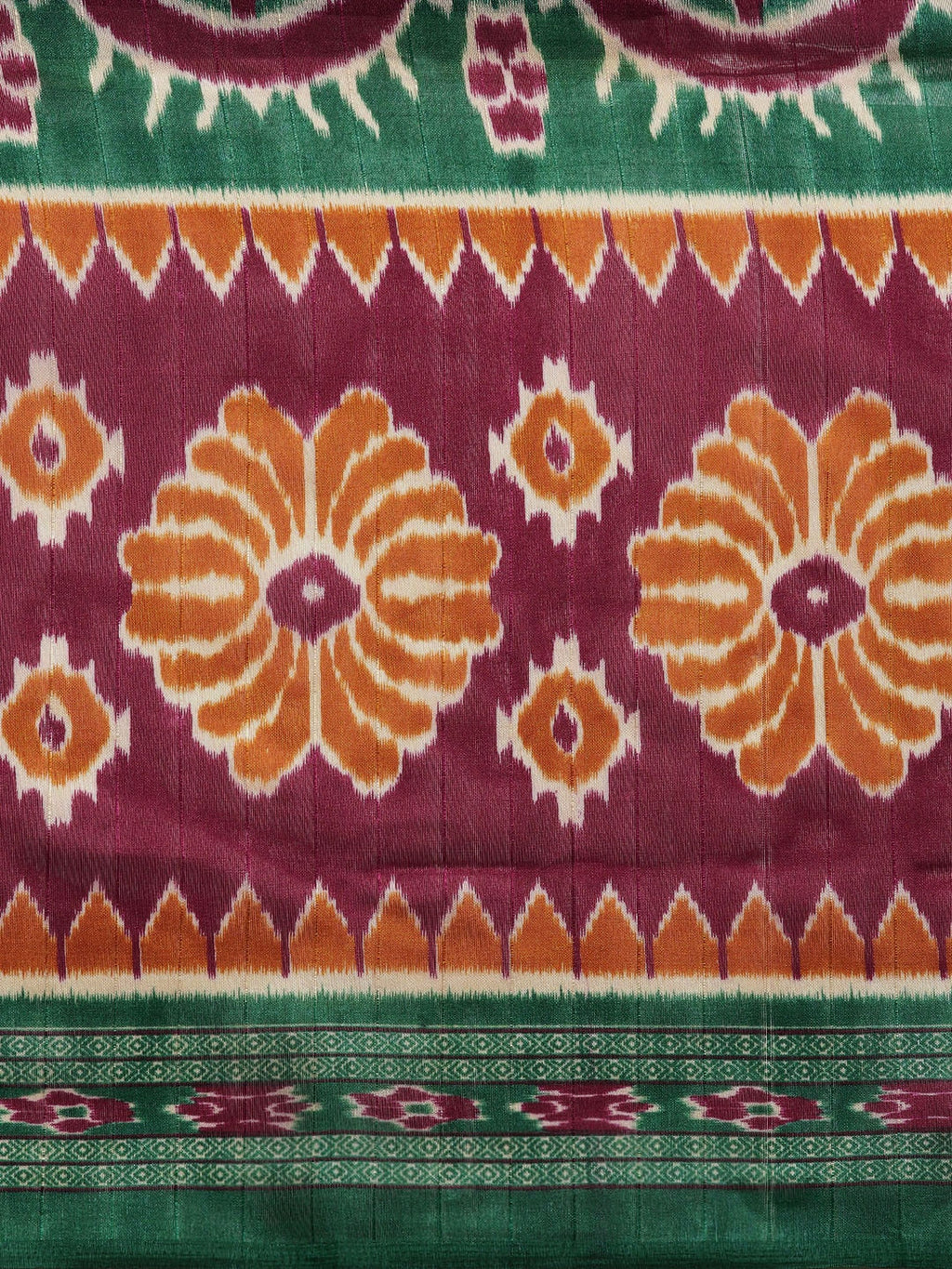 Saree Mall Magenta & Green Printed Bhagalpuri Saree - Distacart