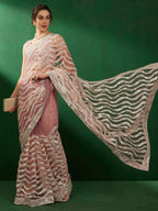 Sangria Embellished Party Wear Saree - Distacart