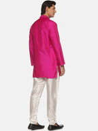 Sethukrishna Men Pink Solid Kurta with Pyjamas - Distacart