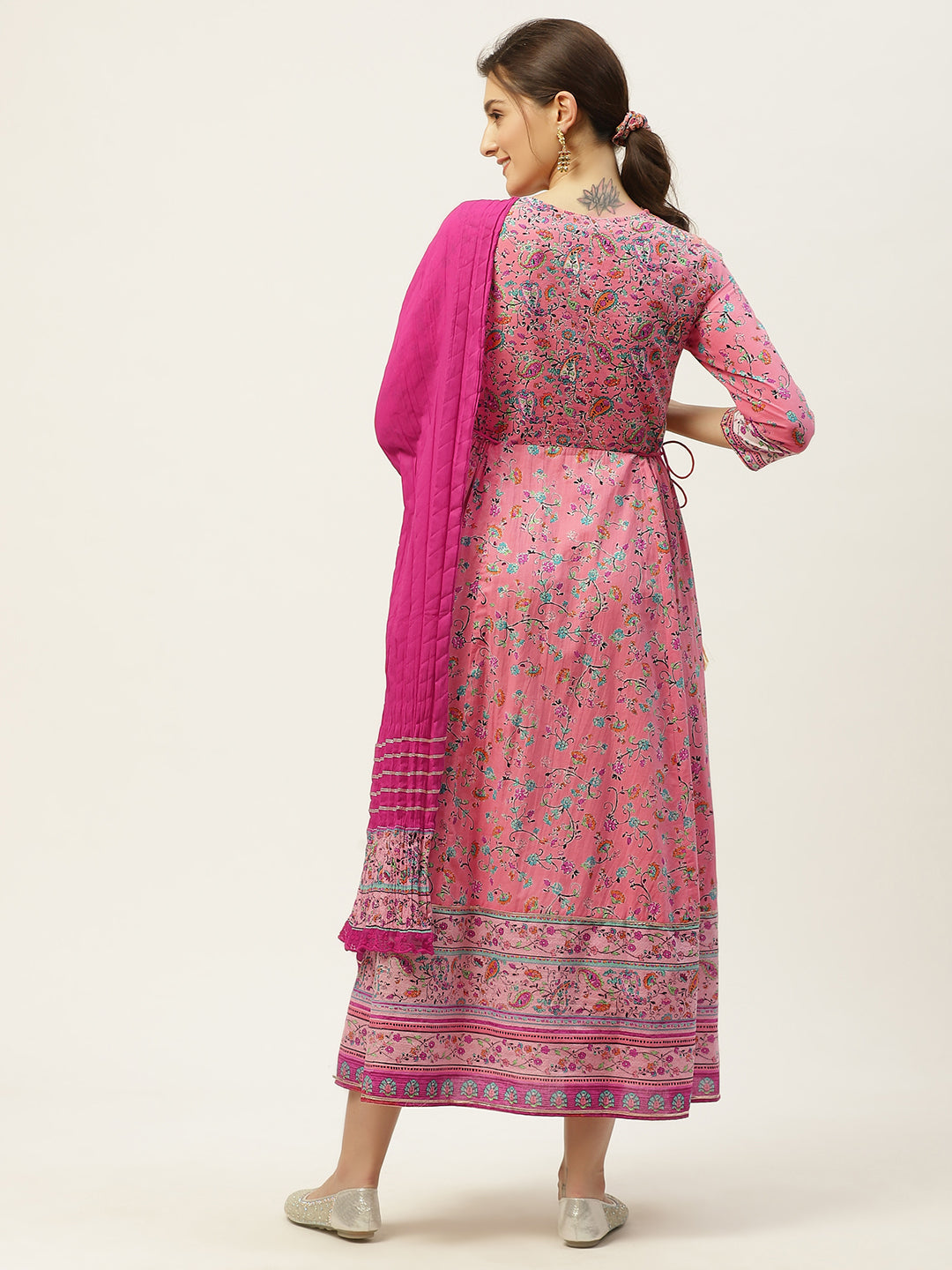 Juniper Womens Coral Cambric Printed Maxi Dress - Distacart