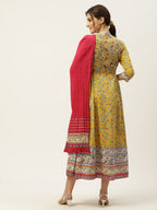 Juniper Womens Yellow Cambric Printed Maxi Dress - Distacart