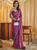 kasee Beads and Stones Pure Chiffon Saree - Distacart