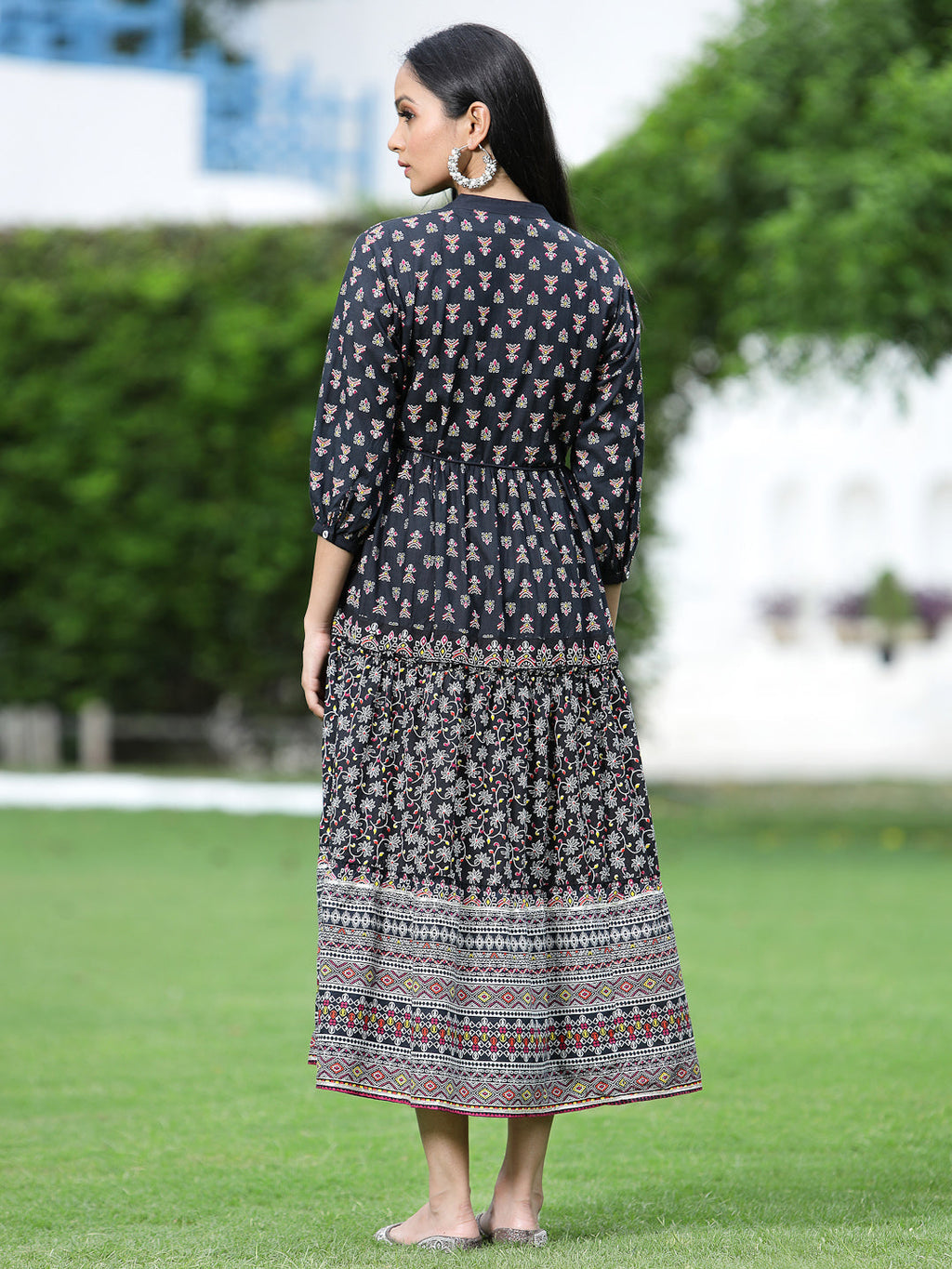Juniper Womens Black Cambric Printed Dress - Distacart