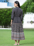Juniper Womens Black Cambric Printed Dress - Distacart