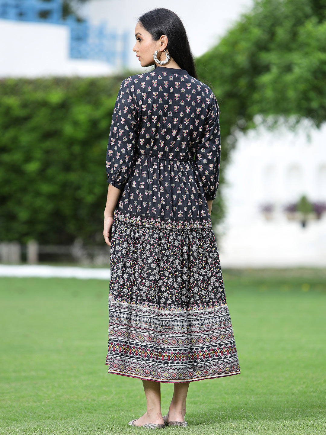 Juniper Womens Black Cambric Printed Dress - Distacart