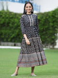 Juniper Womens Black Cambric Printed Dress - Distacart