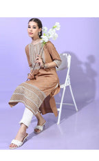 Maai Rayon Hand Printed Kurta Beige - Distacart