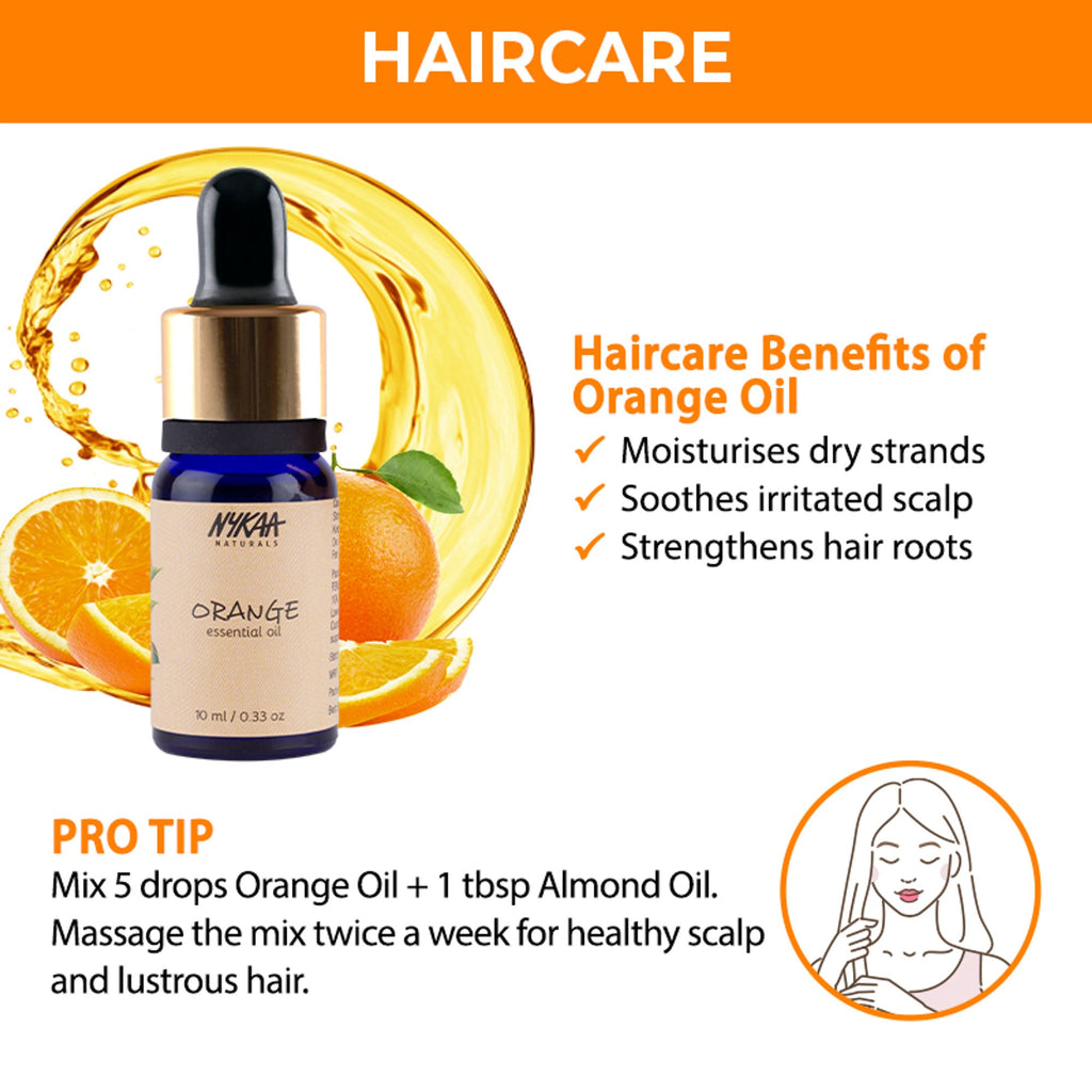Nykaa Naturals - Orange Essential Oil For De-Tanning & Glowing Skin - 100% Natural