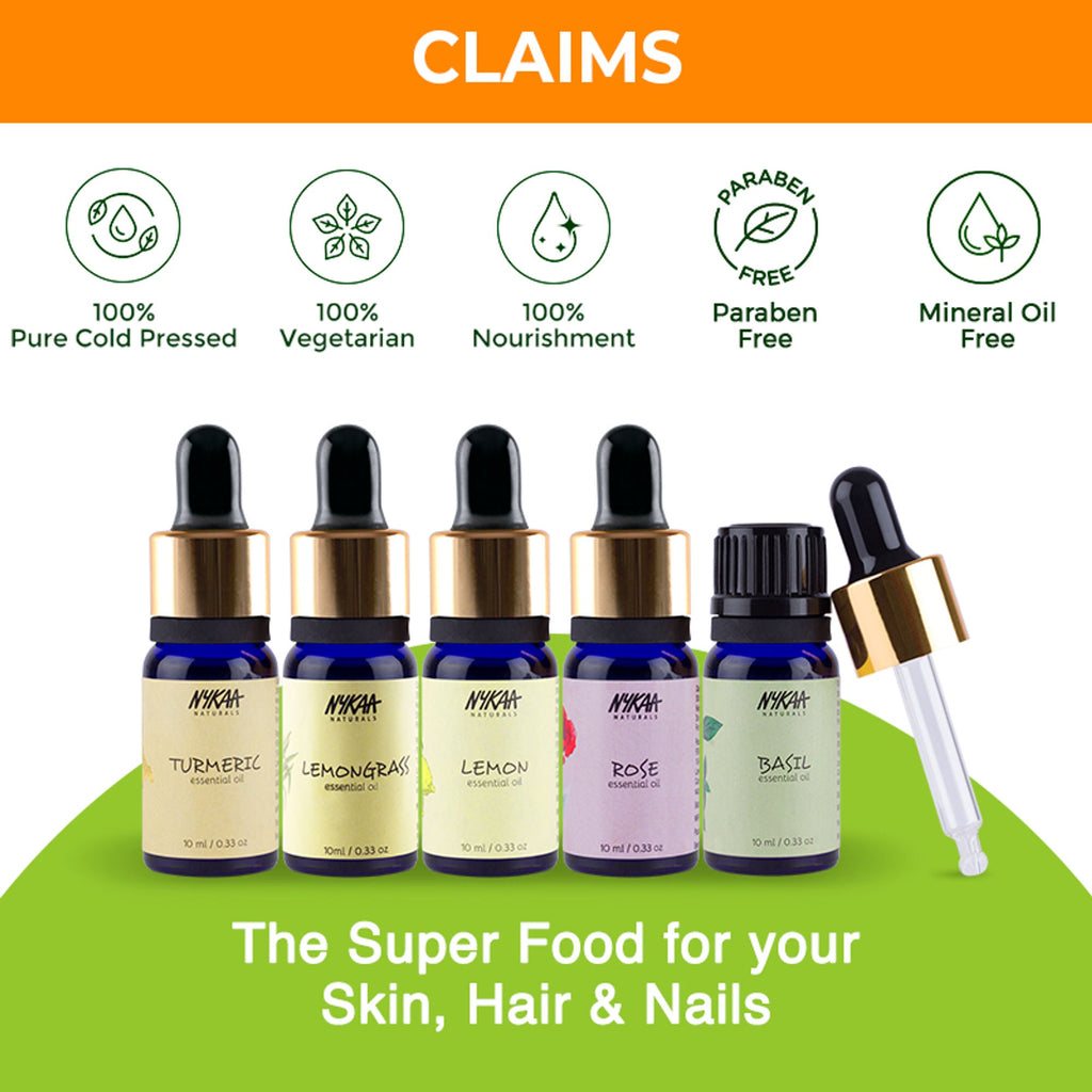 Nykaa Naturals - Orange Essential Oil For De-Tanning & Glowing Skin - 100% Natural