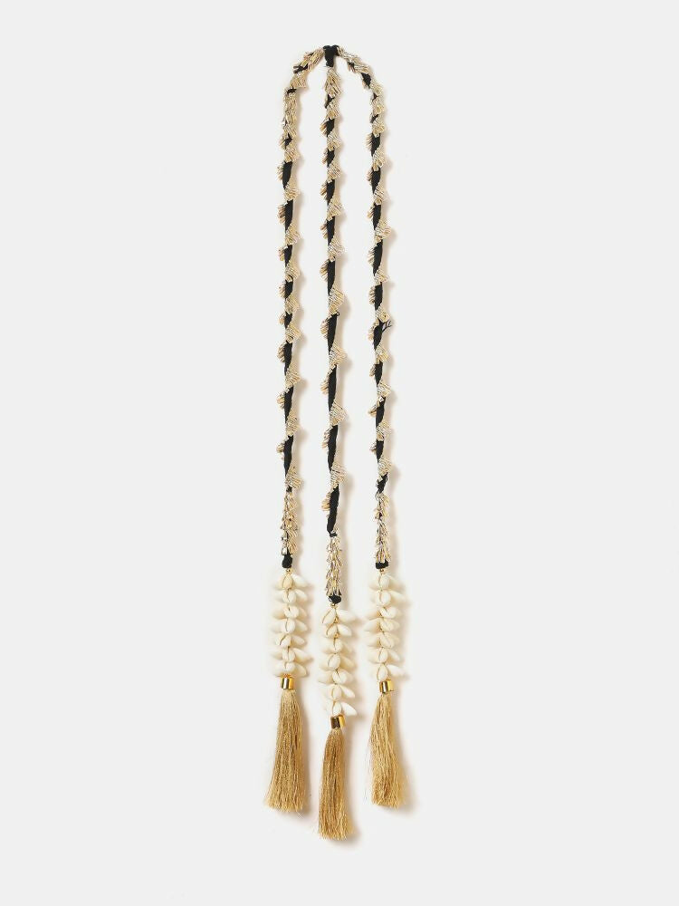 Ruby Raang Gold Gota Pati Work And Black Thread And Shells With Gold Stones - Distacart