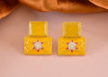 Joban Fashion Women Brass Yellow Onyx Earrings - Distacart