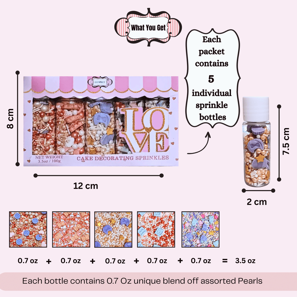confect girls baby shower sprinkles edible sprinkles pack of 5 baby shower 20